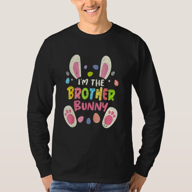 Brother Easter Matching Family Party Bunny Face Co T-Shirt (Front)
