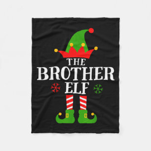 Brother Elf Funny Matching Family Group Christmas Fleece Blanket