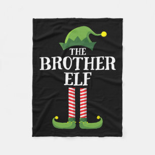 Brother Elf Matching Family Group Christmas Party Fleece Blanket