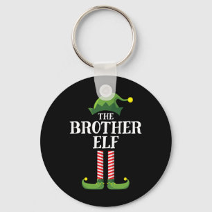 Brother Elf Matching Family Group Christmas Party Keychain