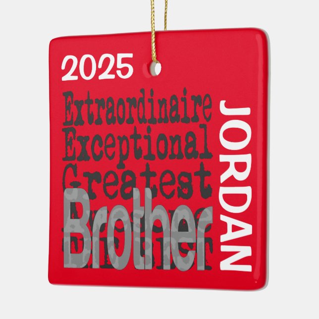 Brother Extraordinaire CUSTOM Ceramic Ornament (Left)