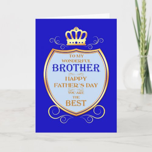 Brother Fathers Day with Shield Card