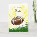 Brother Football Birthday Card<br><div class="desc">Give your football loving brother a football card with an explosive football theme! A football with the words 'To a wonderful brother'.</div>