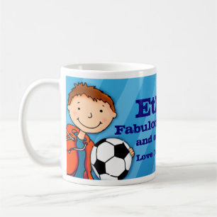 Brother football soccer hero mug blue