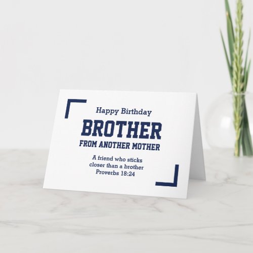 BROTHER FROM ANOTHER MOTHER  Bromance Birthday Card
