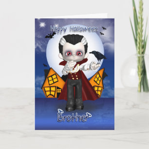 brother fun halloween greeting card