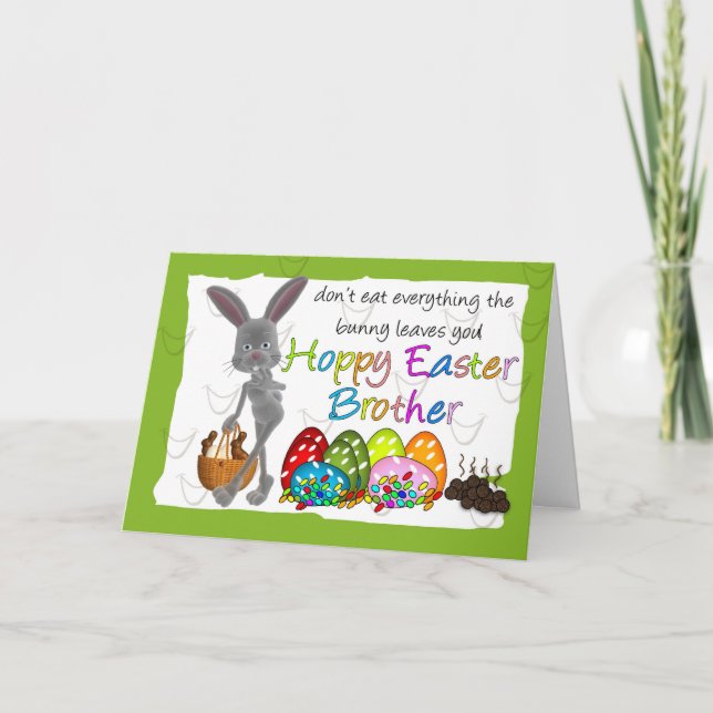 Brother Fun Humorous Easter Greeting Card (Front)