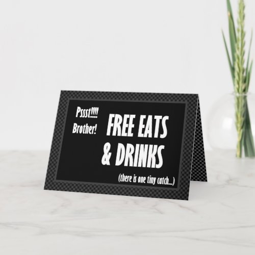 BROTHER Funny Best Man Invitation Free Food