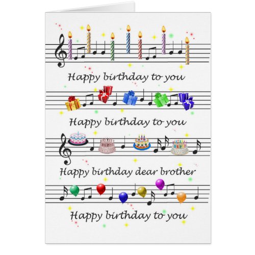 Brother Funny Happy Birthday Song Sheet Music