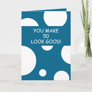 Brother Funny Joke Blue Personalized 50th Birthday Card