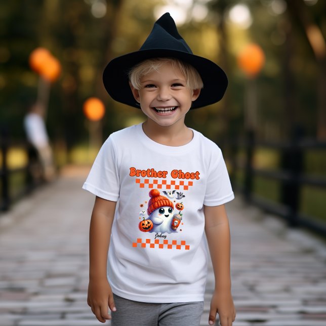 Brother Ghost Personalized Name Gift for Boys T-Shirt (Creator Uploaded)