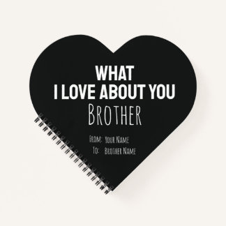 Brother Gifts Keepsake For Him Modern Cool Male Notebook
