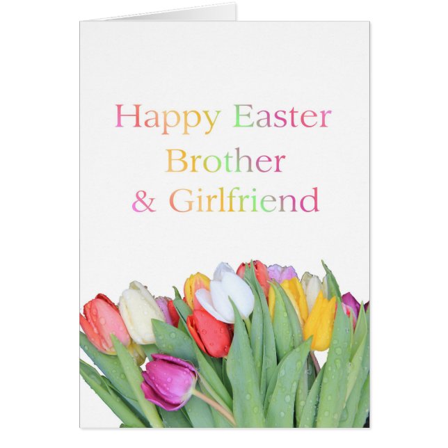 Brother & Girlfriend    Happy Easter Cards (Front)