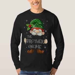 Brother Gnome  Buffalo Plaid Christmas Tree Family T-Shirt