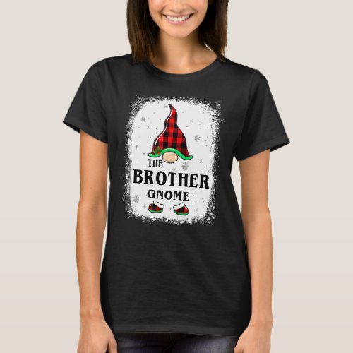 Brother Gnome Buffalo Plaid Matching Family Xmas P T_Shirt