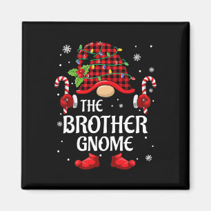 Brother Gnome Matching Christmas PJS For Family  Magnet