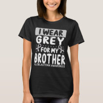 Brother Grey Ribbon Twin Glioblastoma Awareness T-Shirt