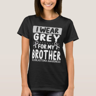 Brother Grey Ribbon Twin Glioblastoma Awareness T-Shirt