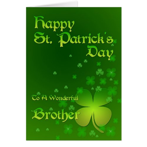Brother Happy St Patricks day card