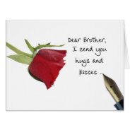 Brother Happy Valentine's Day Roses at Zazzle
