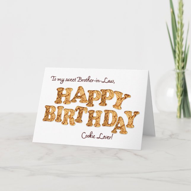 Brother-in-Law, a Birthday card for a cookie lover (Front)