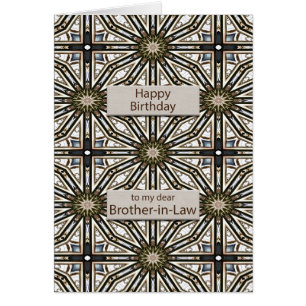 Brother-in-Law Birthday Abstract Mandala Design Cards