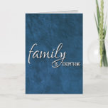 Brother In Law Birthday Blue Leather   Card<br><div class="desc">Blue leather background for brother-in-law's birthday.
Inside text can be changed for any family member.</div>