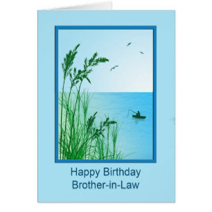 Brother in Law Birthday Sea Fishing Cards
