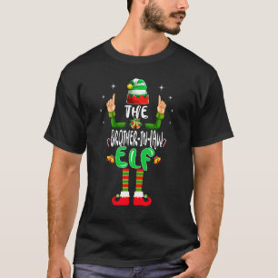 Brother In Law Elf Matching Family Group Christmas T-Shirt