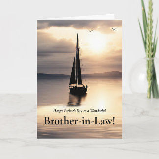 Brother in Law Happy Fathers Day with Sailboat Card