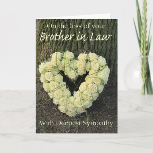 Brother in law loss Sympathy rose card