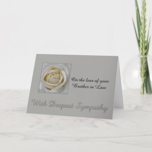 Brother in law loss Sympathy rose card