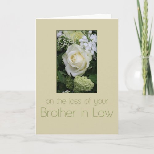 Brother in law loss Sympathy rose card