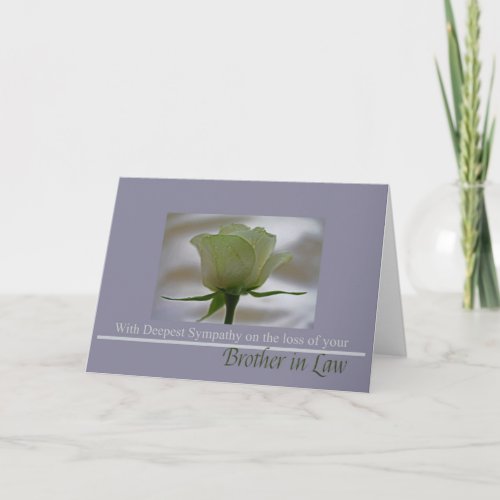 Brother in law loss Sympathy rose card