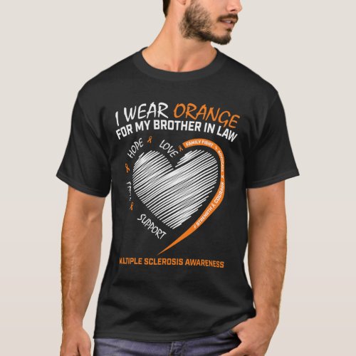 Brother In Law Multiple Sclerosis Apparel Ms Aware T_Shirt