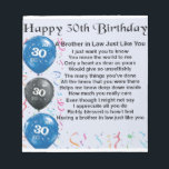 Brother in Law Poem 30th Birthday Notepad<br><div class="desc">A great gift for a brother in law on his 30th birthday</div>