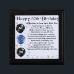Brother in Law Poem 50th Birthday Gift Box<br><div class="desc">A great gift for a brother in law on his 50th birthday</div>