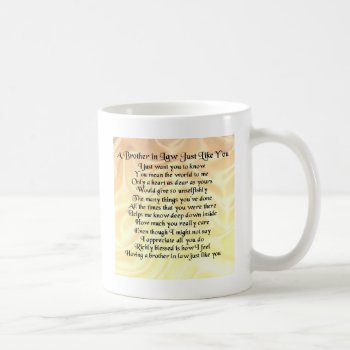 Brother In Law Poem - Cream Coffee Mug by Lastminutehero at Zazzle