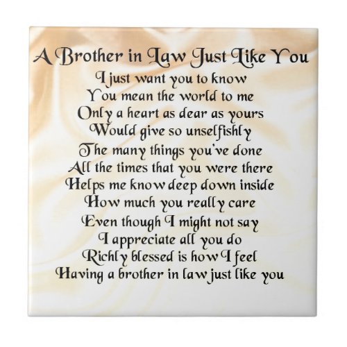 Brother in Law Poem _ Cream Tile