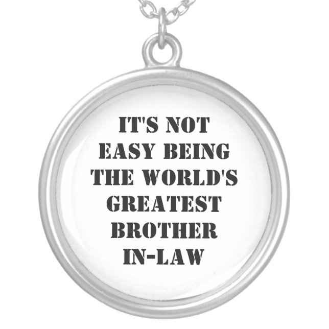 Brother-In-Law Silver Plated Necklace (Front)
