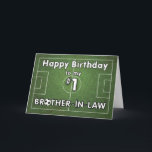 Brother-in-Law Soccer Birthday with Grass Field an Card<br><div class="desc">Does your Brother-in-Law like sports? Is he a soccer fan? Then,  this is the card for him! Wish him a great Birthday with this wonderful green,  white and black design. A soccer ball on a grass field with happy words about celebration,  fun and success.</div>