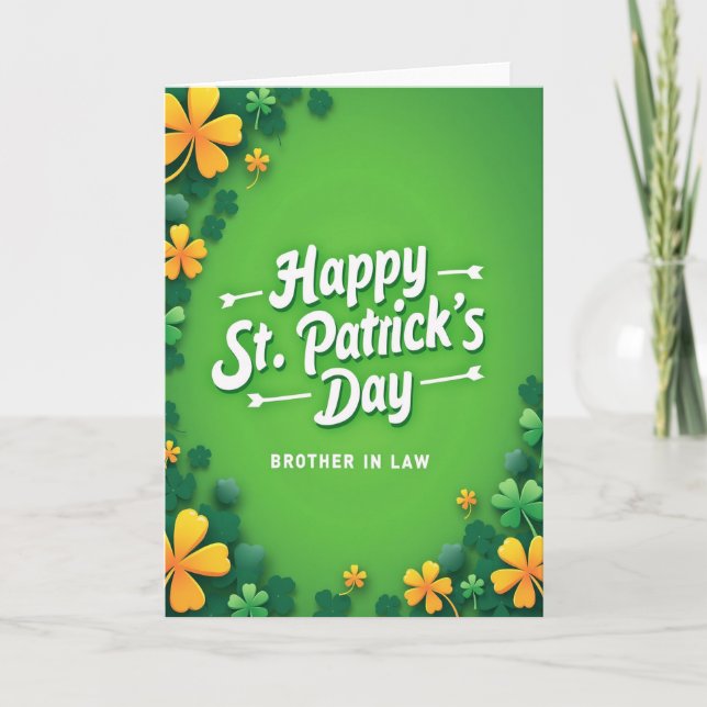 Brother In Law St Patricks Day Card (Front)