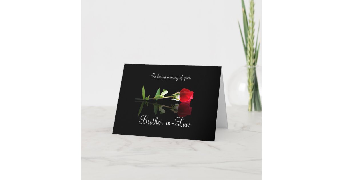 Brother in Law Sympathy Condolences Card | Zazzle