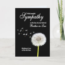 Brother in Law Sympathy Dandelion Clock