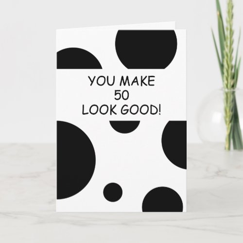 Brother Joke White Personalized Bro 50th Birthday Card