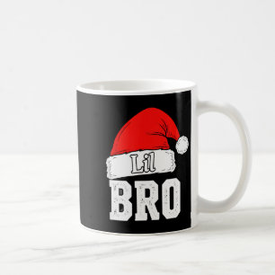 Brother Lil Bro Santa Hat Christmas Little Brother Coffee Mug