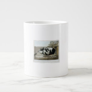 Brother May I Have Some Oats Funny Vintage Pig Mem Giant Coffee Mug