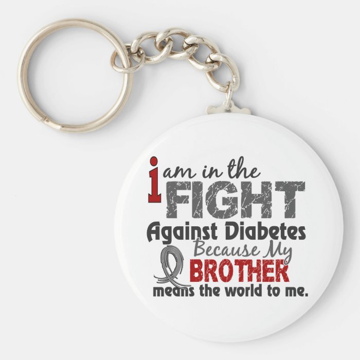 Brother Means World To Me Diabetes Keychain