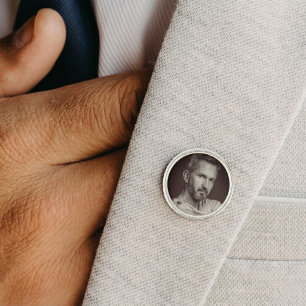 Brother Memorial Wedding Photo Lapel Pin