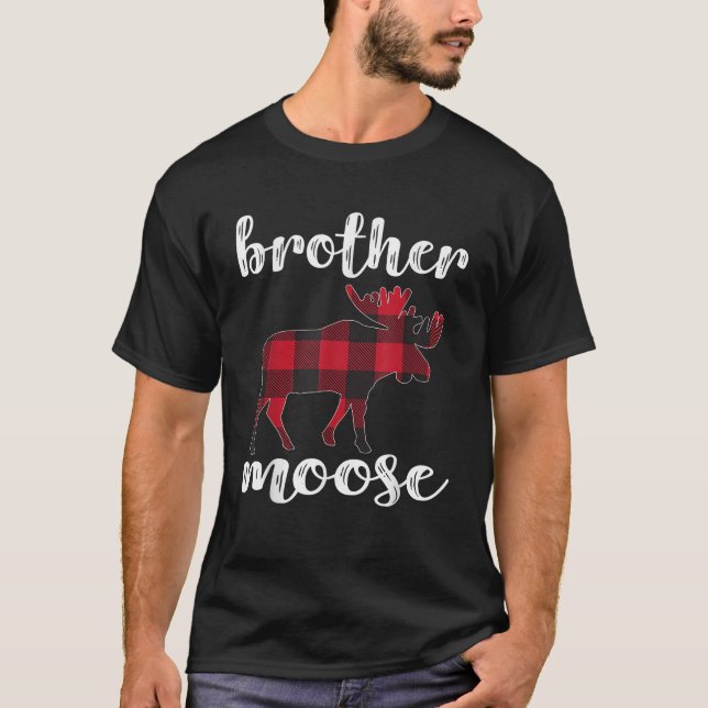 Brother Moose Matching Family Christmas Clothes Pl T-Shirt (Front)